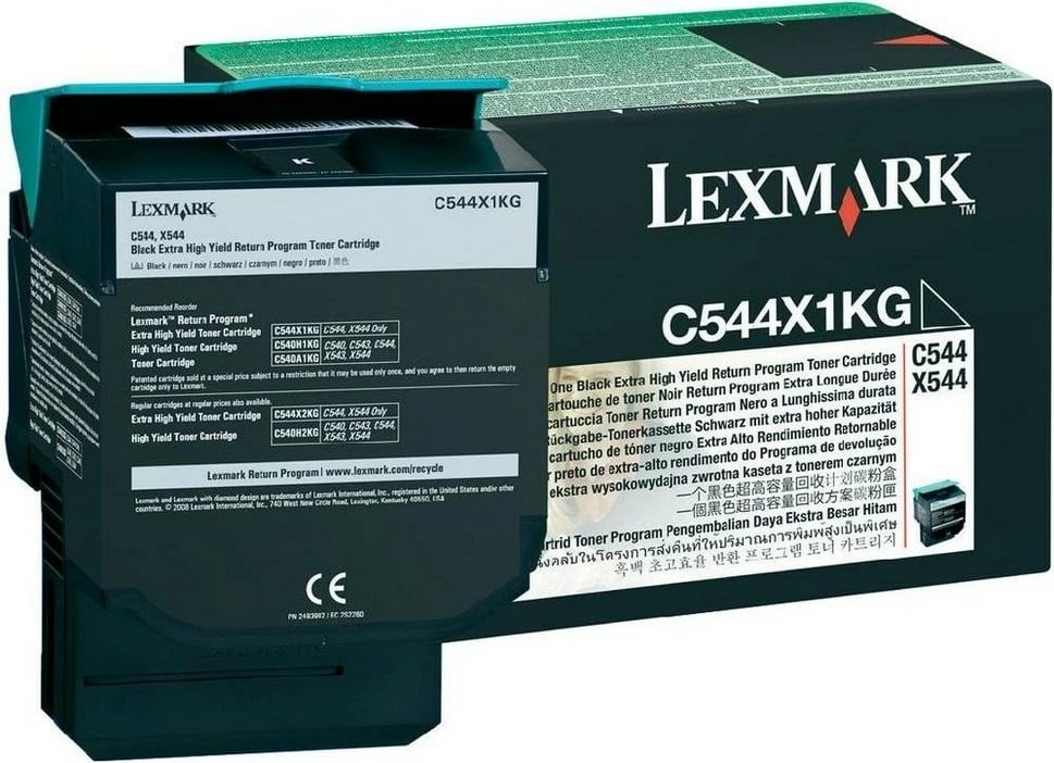 Toner Lexmark C544X1KG, i zi, 6000 faqe