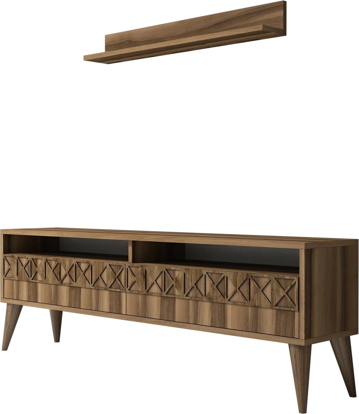 Konsol TV Hanah Home, model Line, ngjyrë arre