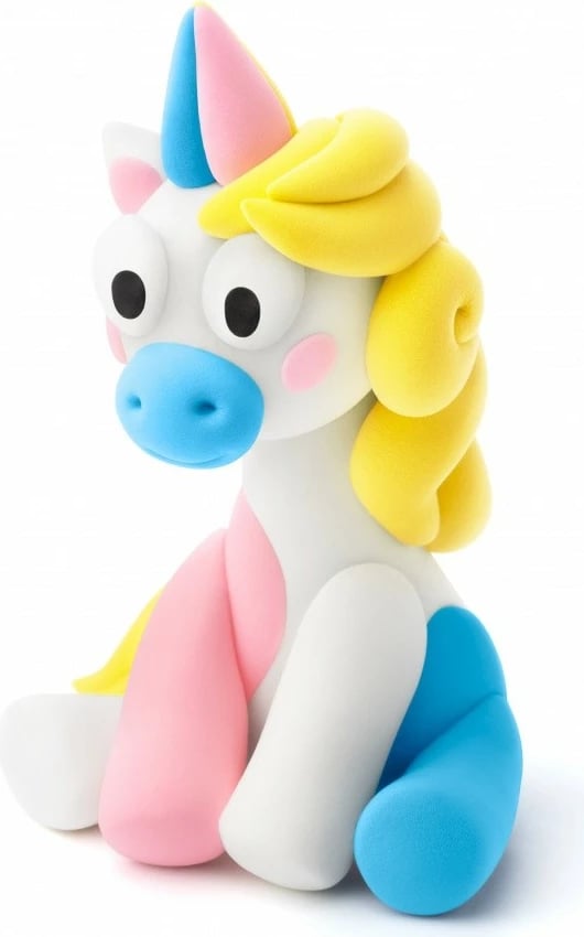 Masë modelimi Hey Clay Unicorns 3 Pack Lighty, Tm Toys, 3 kanaçe, shumëngjyrëshe
