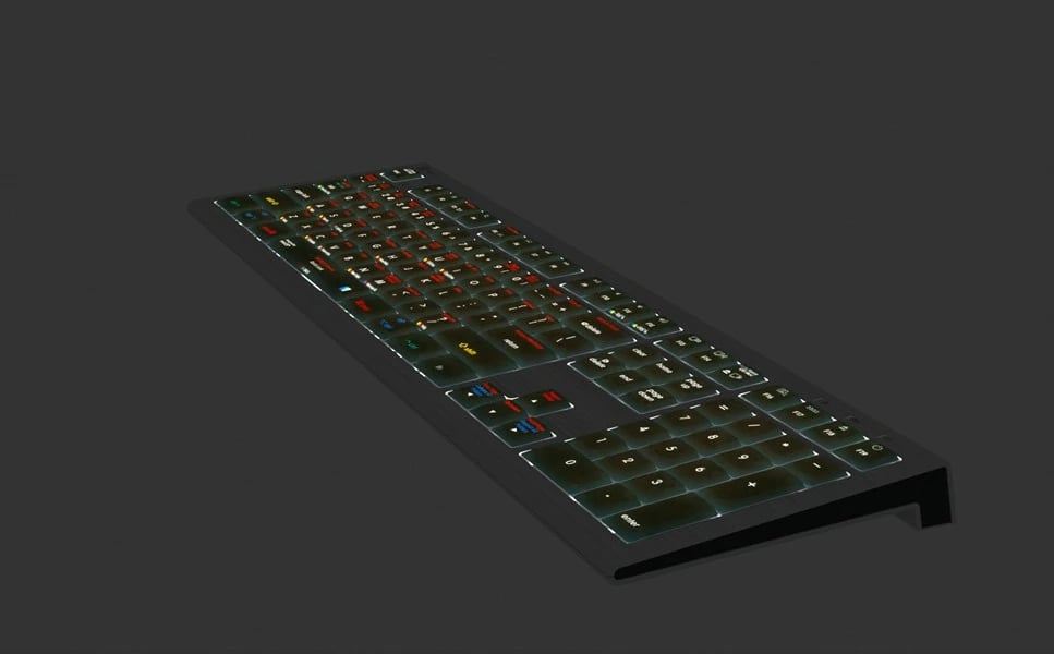 Tastierë LogicKeyboard Astra 2 macOS X, UK layout, me shkurtesa, e zezë