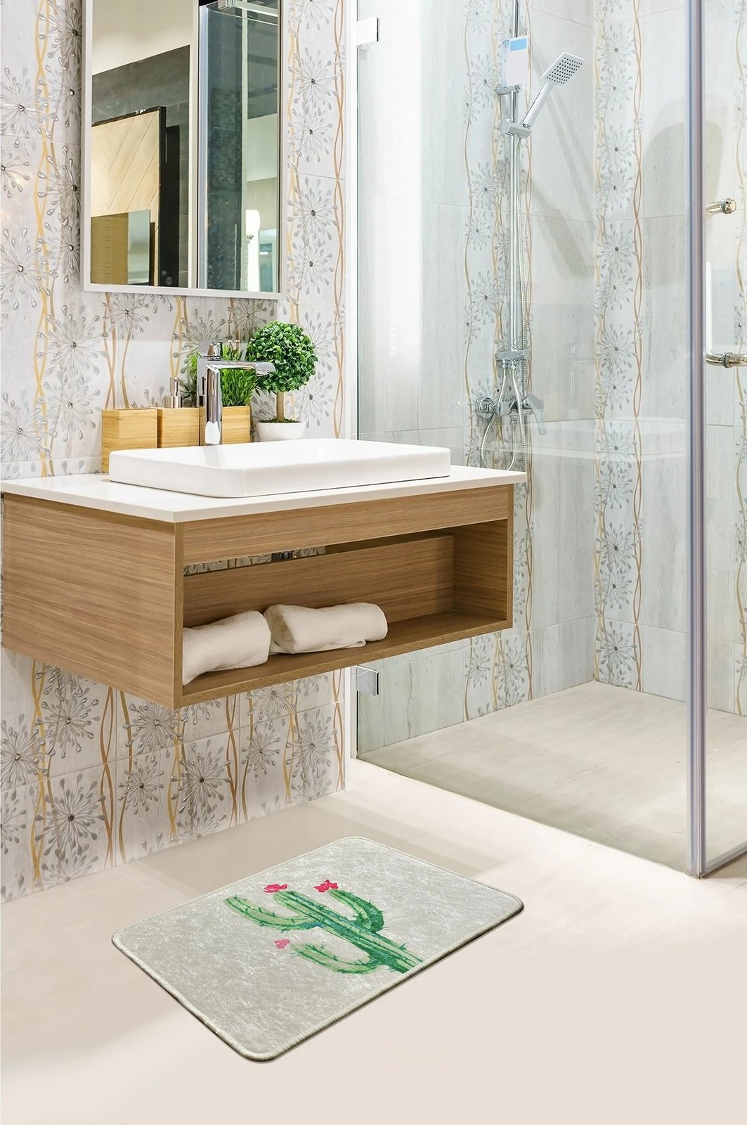 Tapet për banjo Mijölnir, Fiore Djt, shumëngjyrësh, 40x60cm