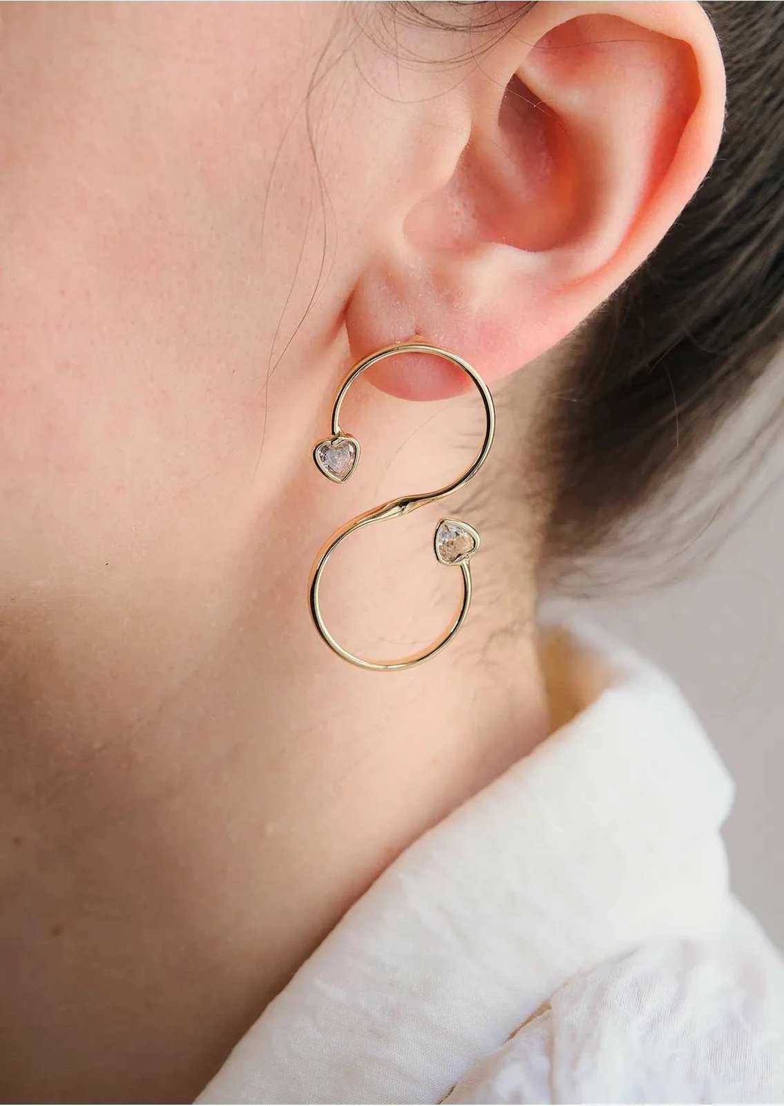 Vathë prej bronzi, ngjyrë ari, me gurë zirkon, Jumeon, Gls-Klpskup