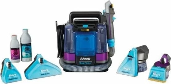 Kasë pastrimi Shark StainStriker HairPro PX250EUT, pa qese, me bateri, argjendtë