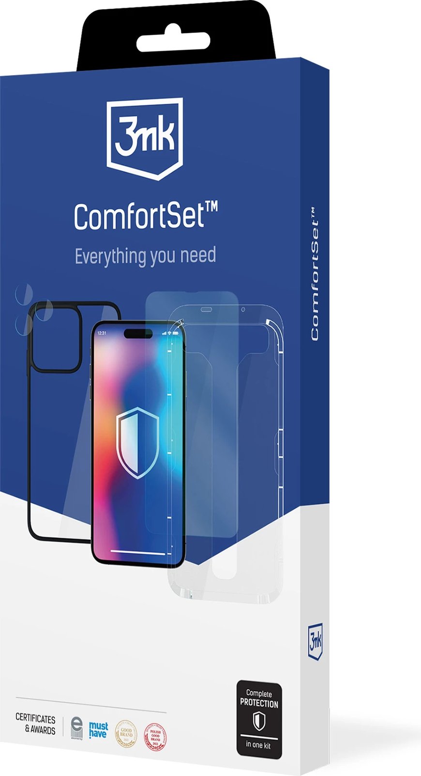 Mbështjellës 3mk Protection Comfort Set 4in1 për iPhone 14 Pro, i zi