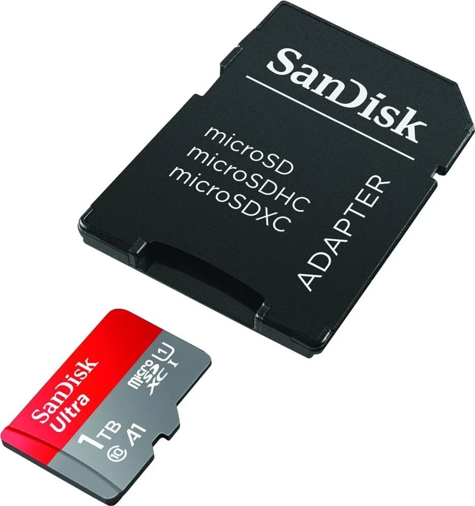 Kartë e memories Ultra SanDisk, microSDXC, 1TB + përshtatës Kartë e memories Ultra SanDisk, microSDXC, 1TB + përshtatës