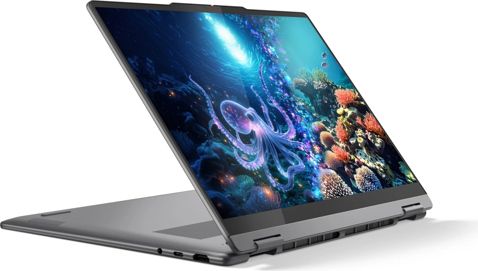 Laptop Lenovo Yoga 7 2-in-1, Core Ultra 7 258V, 32GB/1TB SSD, 2.8K OLED, gri