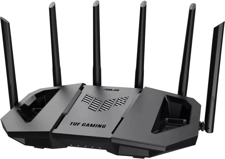 router gaming Asus TUF Gaming BE9400 tri-band WiFi 7 9400 Mbps 4x 2.5G porte USB 3.2 AiMesh 6 antena, e zezë