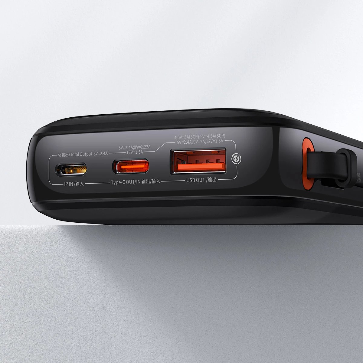 Powerbank Baseus Qpow Pro Overseas Edition 10000mAh, 20W, me kabllo USB-C, e zezë