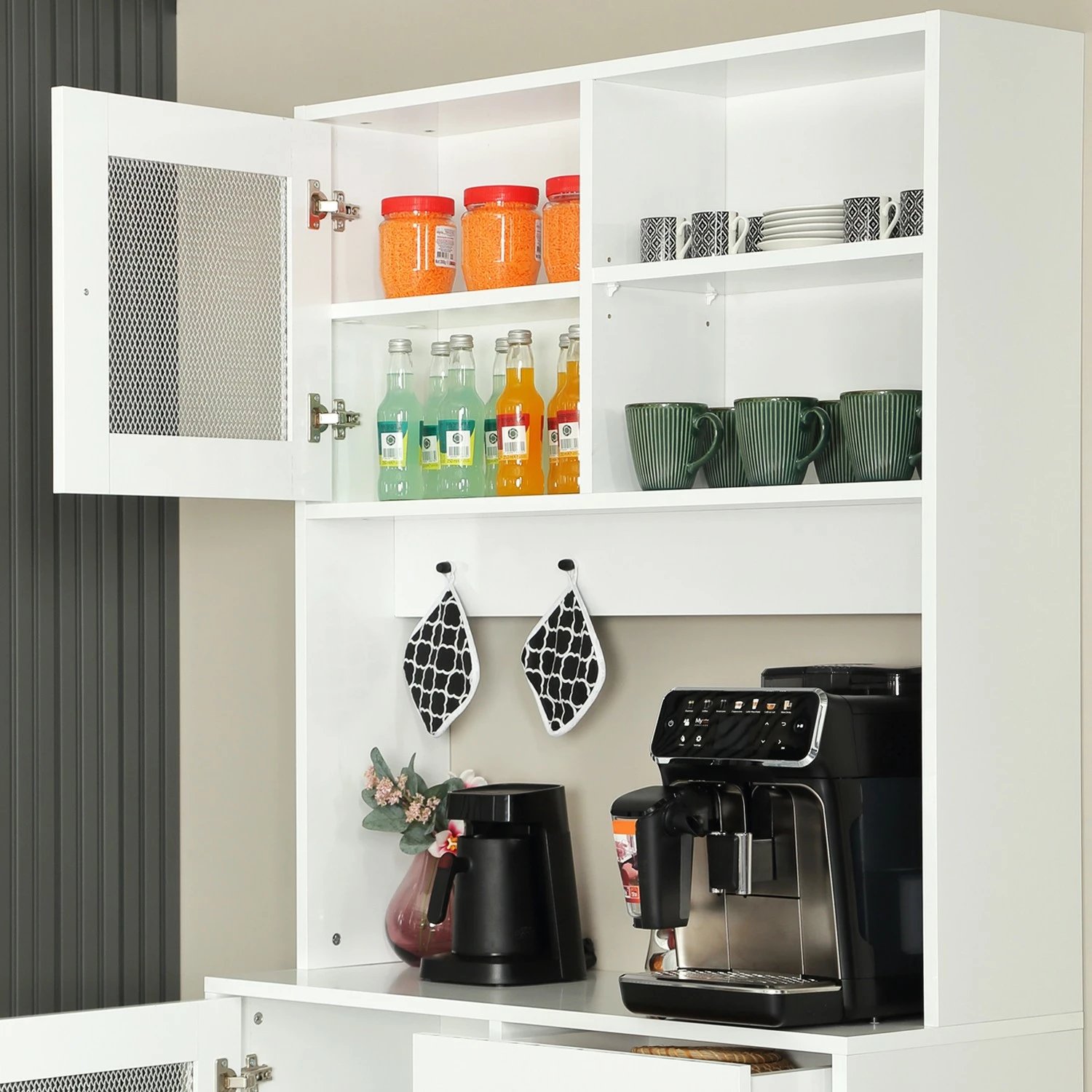 Dollap multifunksional Hanah Home, Grano 96, i bardhë