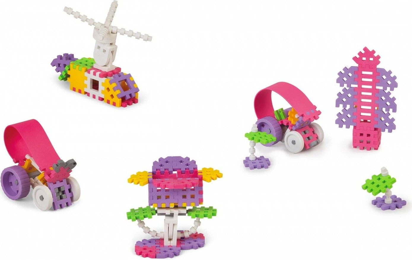 Set lodrash ndërtimi Marioinex Mini Waffle, 70 pjesë, për vajza, shumëngjyrëshe