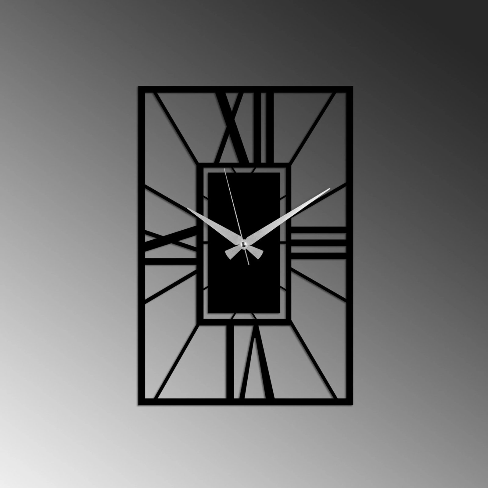 Orë muri dekorative prej metali, dizajn me vija, Wallity