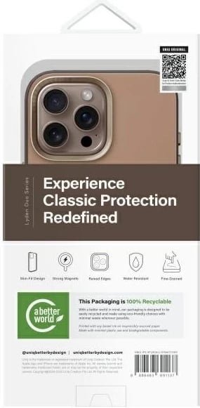 Mbështjellës UNIQ Lyden DS për iPhone 16 Pro Max 6.9", Magclick, kafe-gri/gri flinti