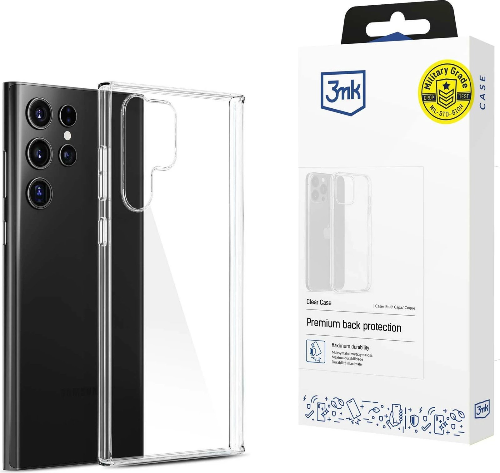 Mbështjellës 3mk Clear Case për Samsung Galaxy S24 Ultra, Transparent Mbështjellës 3mk Clear Case për Samsung Galaxy S24 Ultra, Transparent