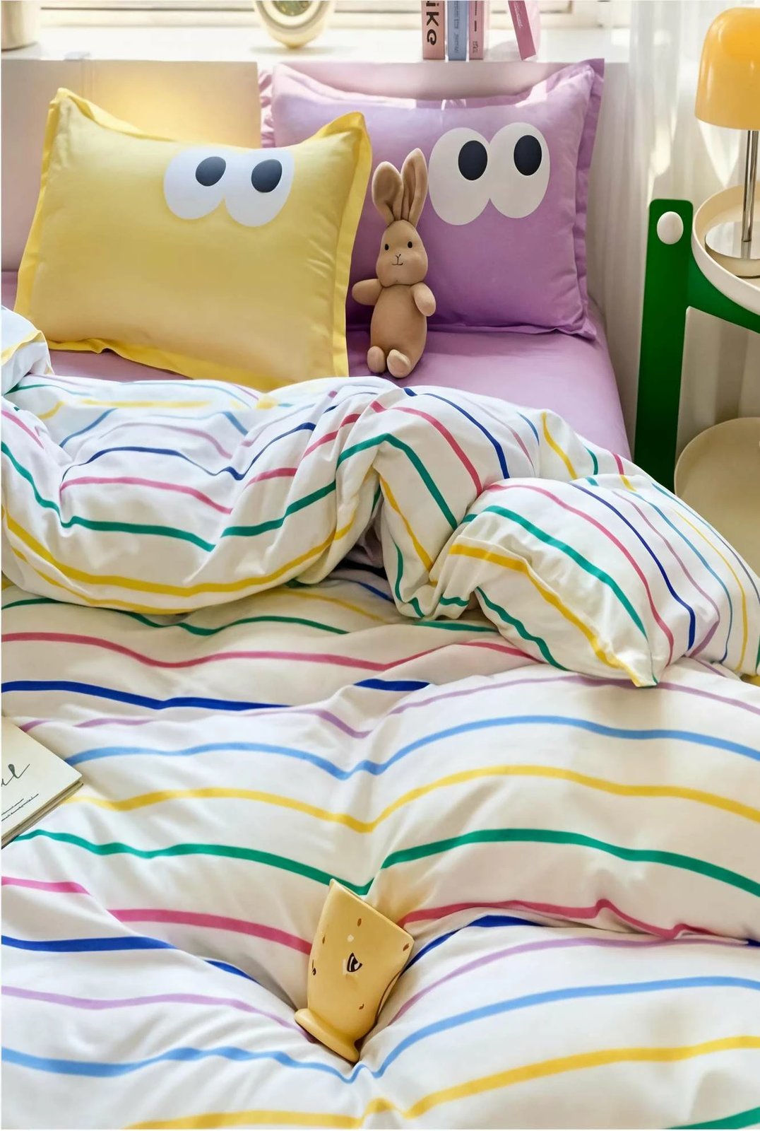 Set mbulesë për jorgan Super King, L'essentiel, Funny, ngjyrë e verdhë dhe lejla Set mbulesë për jorgan Super King, L'essentiel, Funny, ngjyrë e verdhë dhe lejla