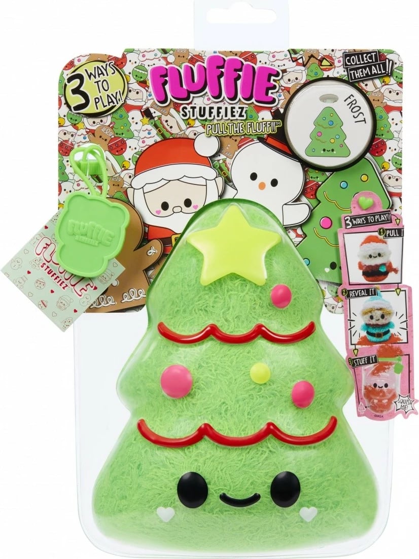 Lodër pelushi Fluffie Stuffiez, MGA, 10", Pema e Krishtlindjeve, shumëngjyrëshe