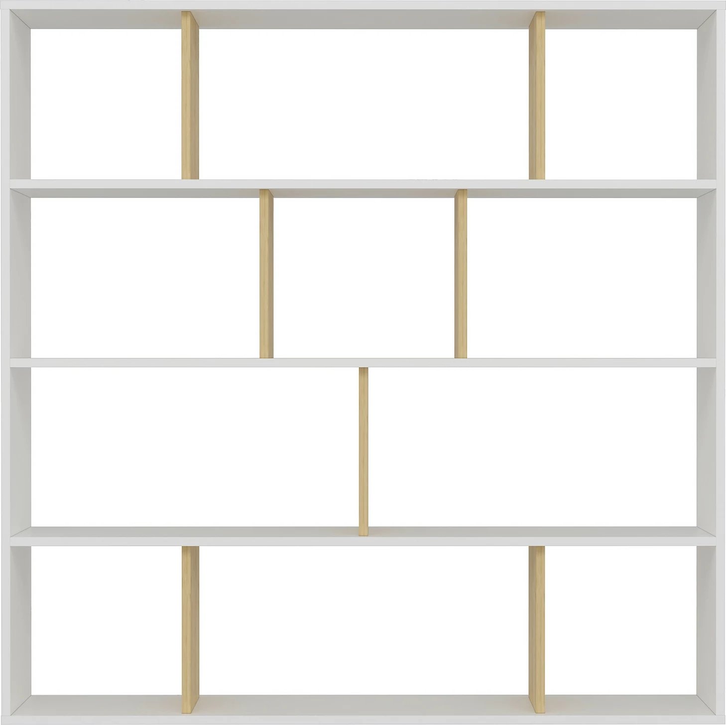 Raft librash Skye Decor, Hodbi, ngjyrë e bardhë dhe lis