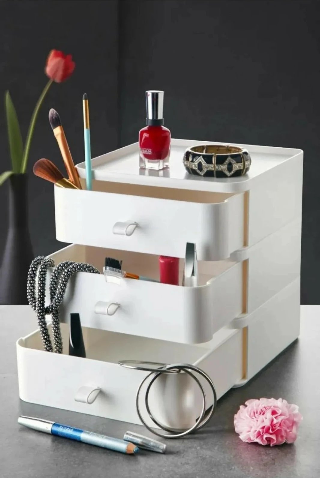 Organizues për make-up, i bardhë, Hermia, Byv