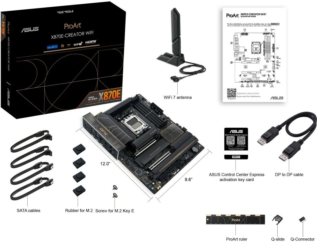 Pllakë amë Asus ProArt X870E-CREATOR WIFI, Socket AM5, DDR5, PCIe 5.0, WiFi 7, e zezë