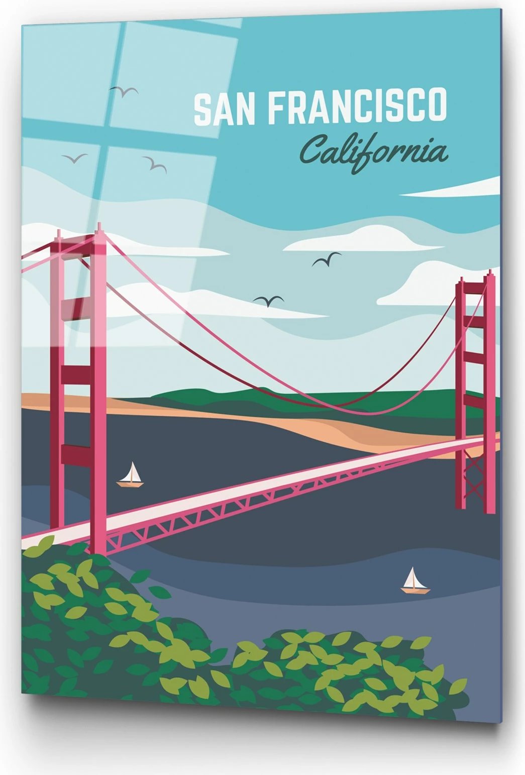 Pikturë dekorative prej xhami të temperuar, Wallity UV-1023, 30x45cm