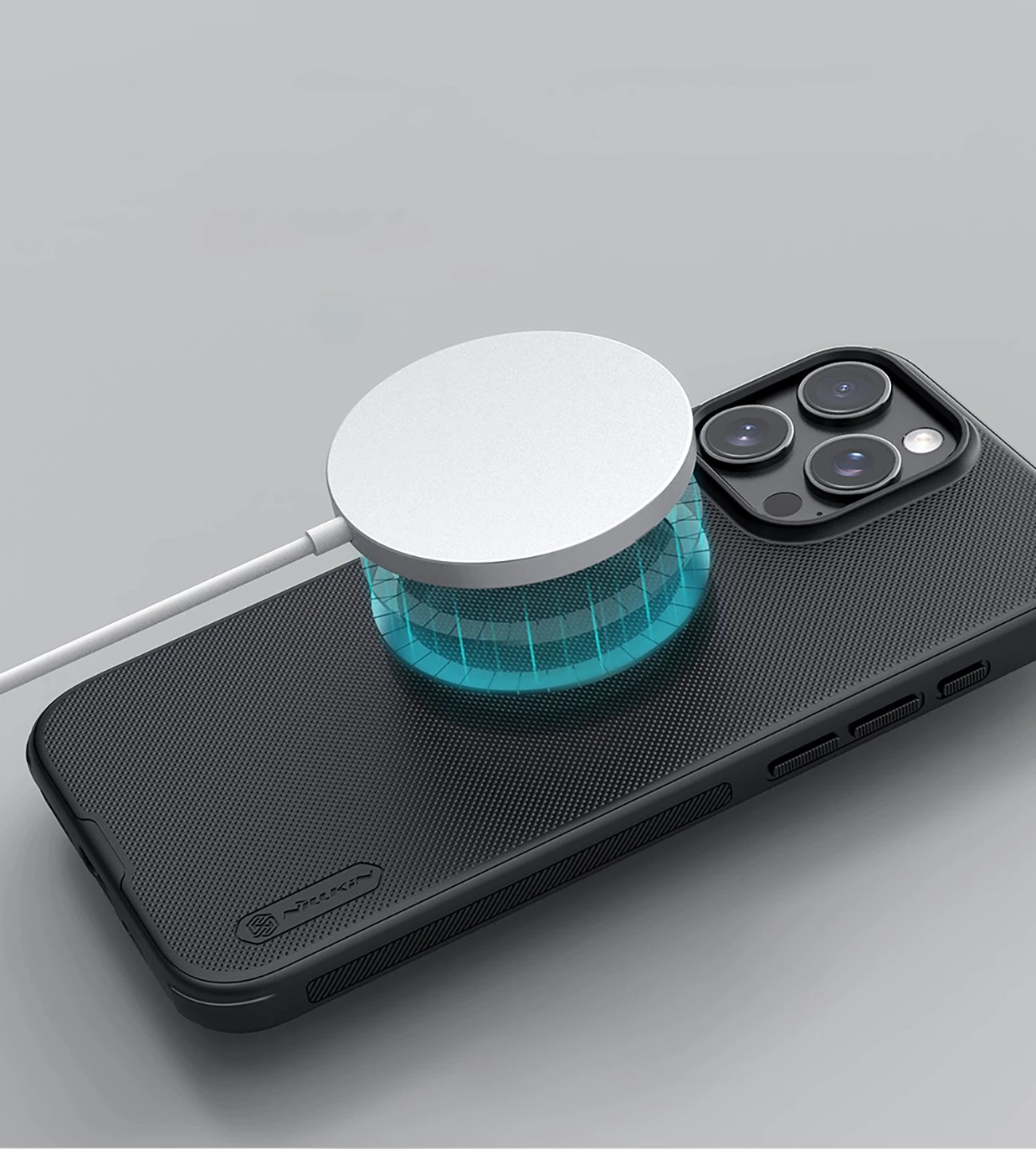 Mbështjellës Nillkin Super Frosted Shield Pro Magnetic Case për iPhone 16 Pro Max, i zi