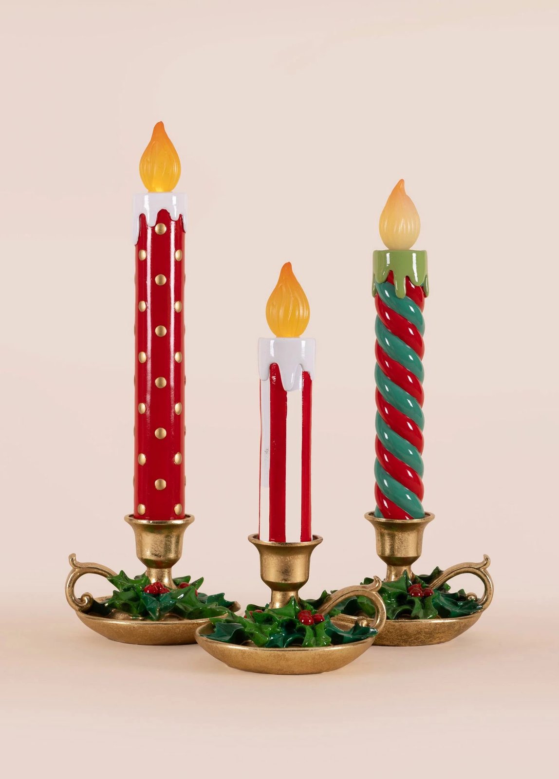 Objekt dekorativ qeramike me dritë LED, ngjyrë e kuqe dhe e bardhë, Evila Originals, SUS0222, 18x17x45cm