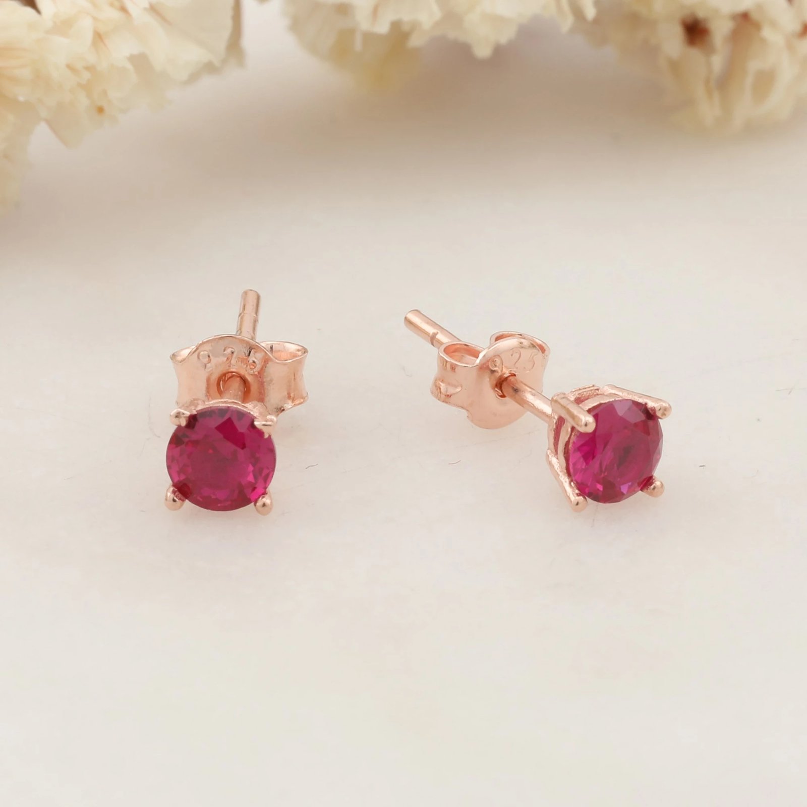 Vathë argjendi Jumeon, ngjyrë rozë ari dhe fuchsia, 10874KRM