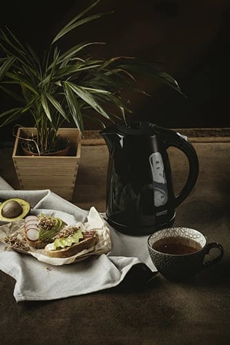 Çajnik elektrik, Adler, CR 1255, 1.7 L, 2200 W, plastikë, e zezë