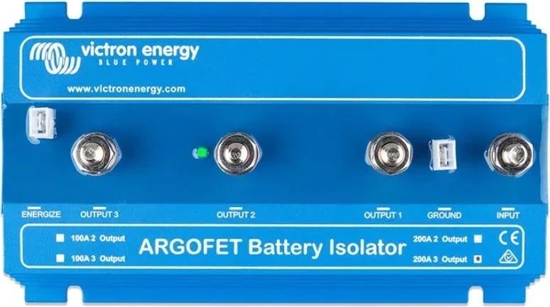 Izoluesi i baterive Victron Energy Argofet, për 3 bateri, 200 A, blu