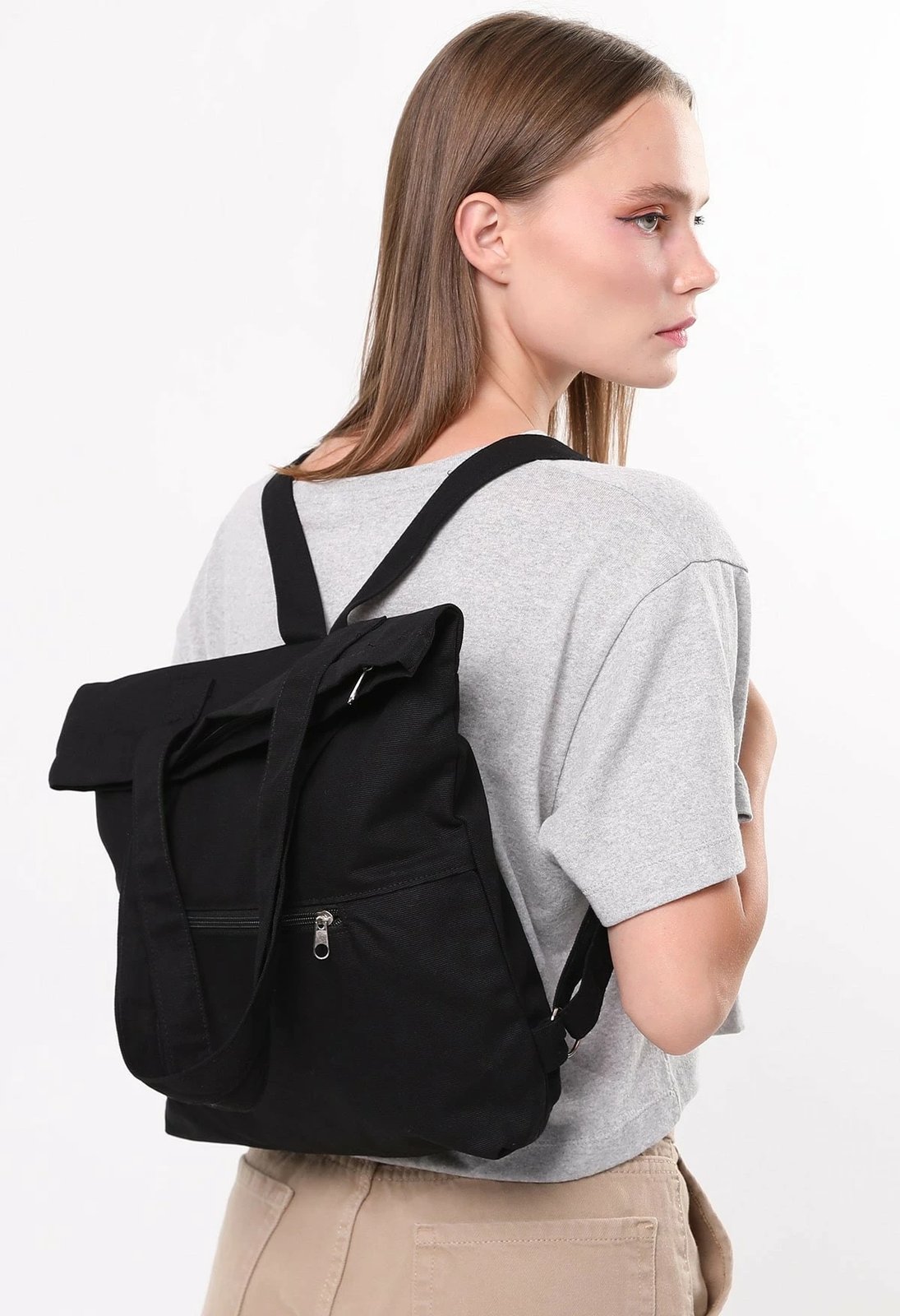 Çantë tote Zoozie Bags, e zezë, 35x40x8cm
