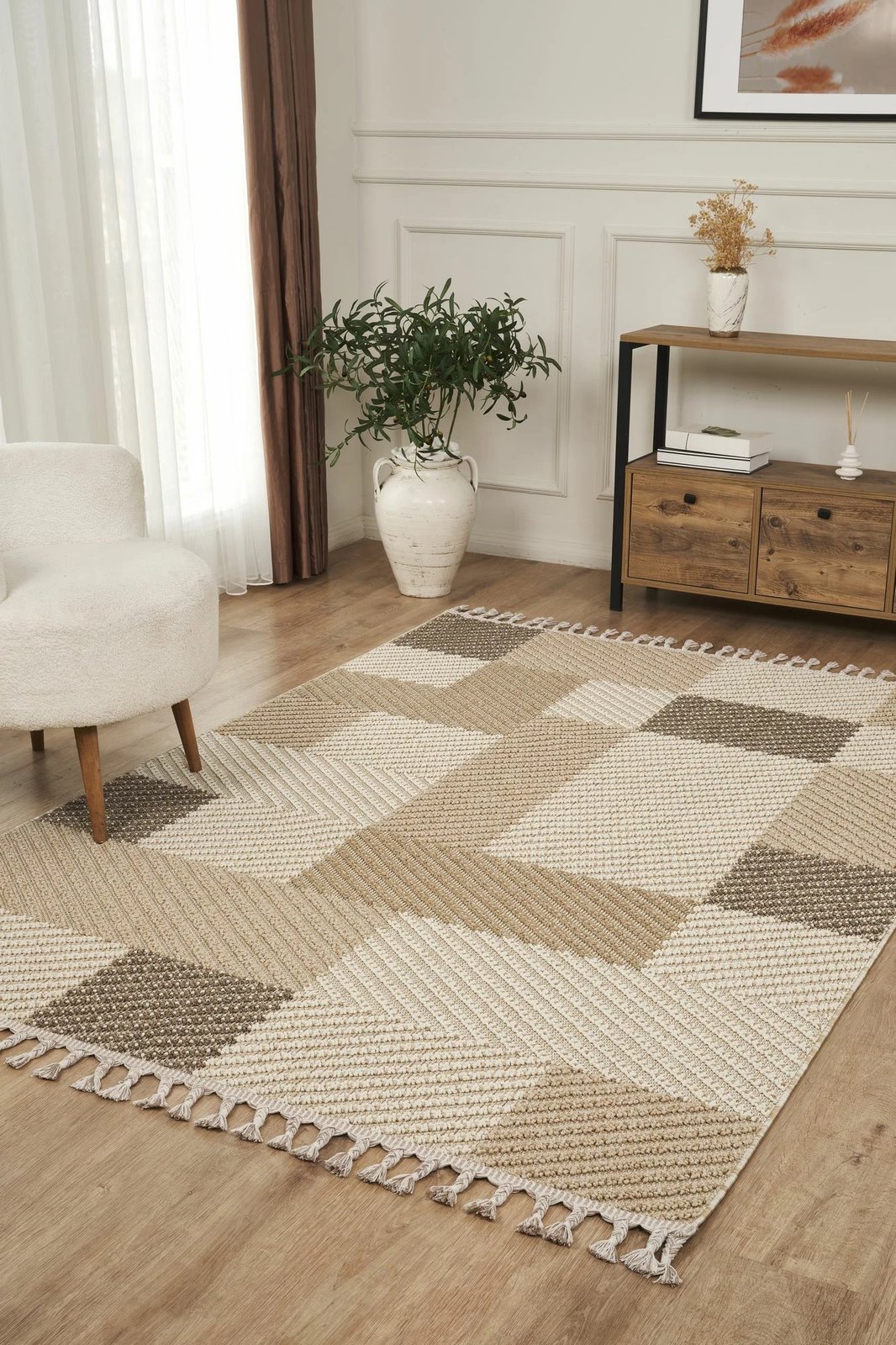 Qilim Conceptum Hypnose, 120x180, bardhë-verdhë, Beverly 2211