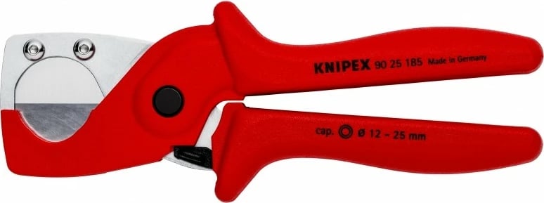 Prerës tubash Knipex 90 25 185, plastikë/çelik, 185mm, e kuqe