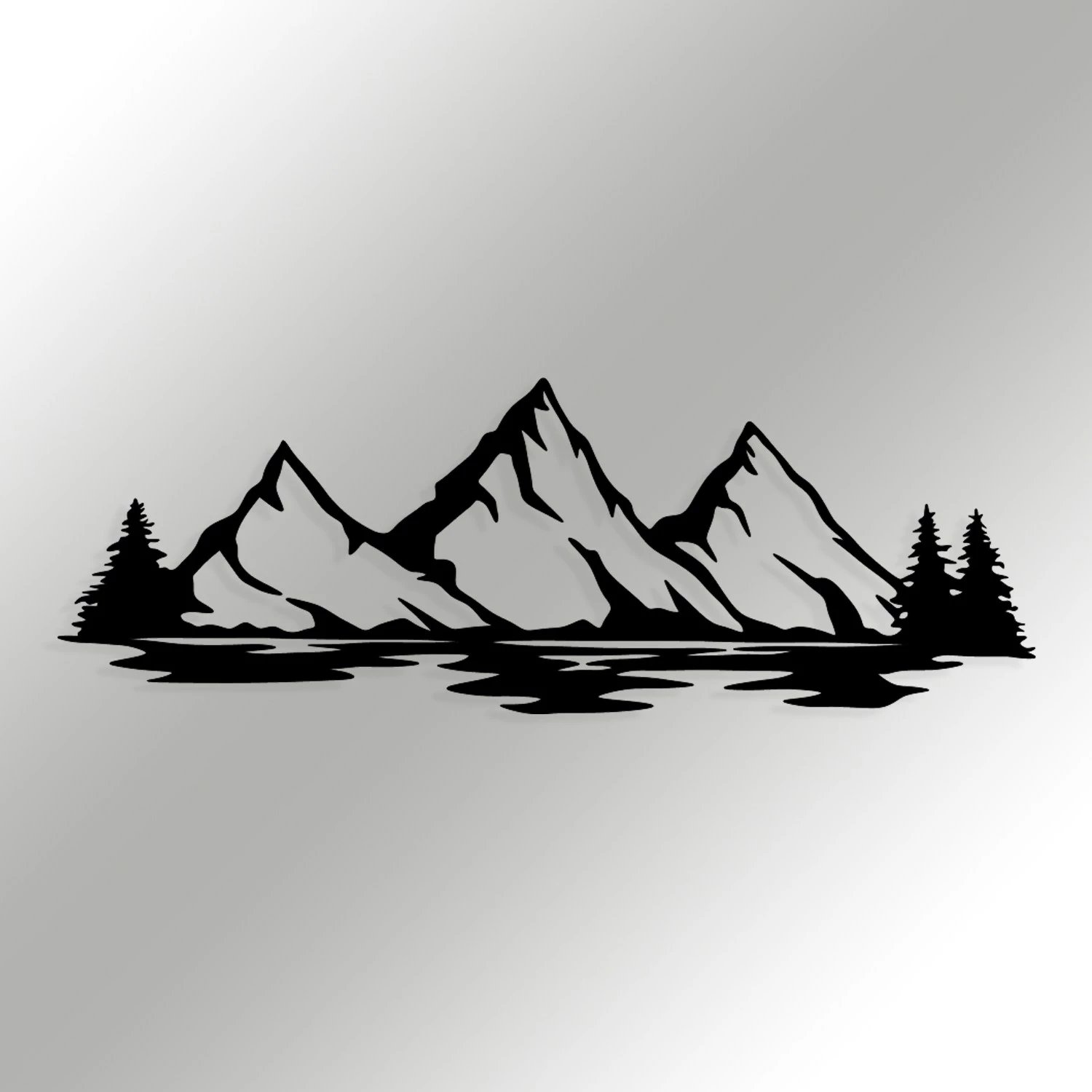 Aksesor dekorativ metalik për mur Wallity, Nino, ngjyrë e zezë, 68.5x23.5cm