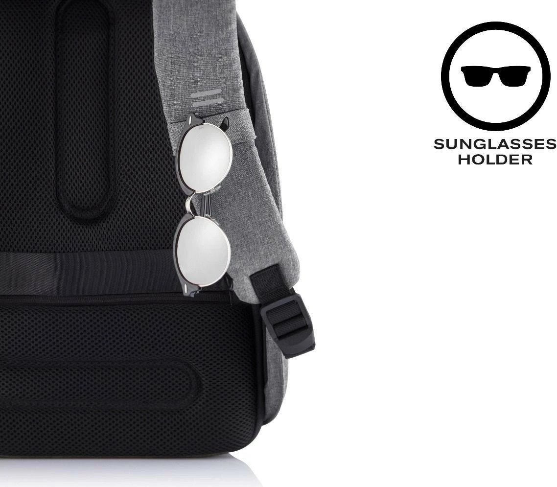 çantë shpine anti‑vjedhje, XD Design, Bobby Hero Small P705.702, 13.3 inç, 10.5L, port USB, RPET, gri