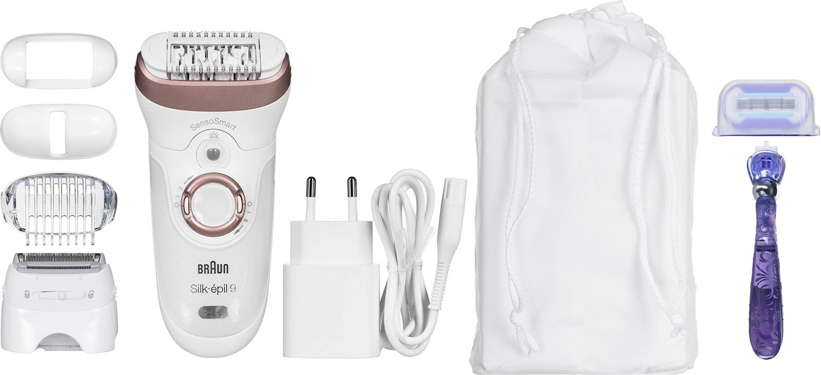 Epilator Braun Silk-épil 9 9-870, Rozë, Bardhë Epilator Braun Silk-épil 9 9-870, Rozë, Bardhë