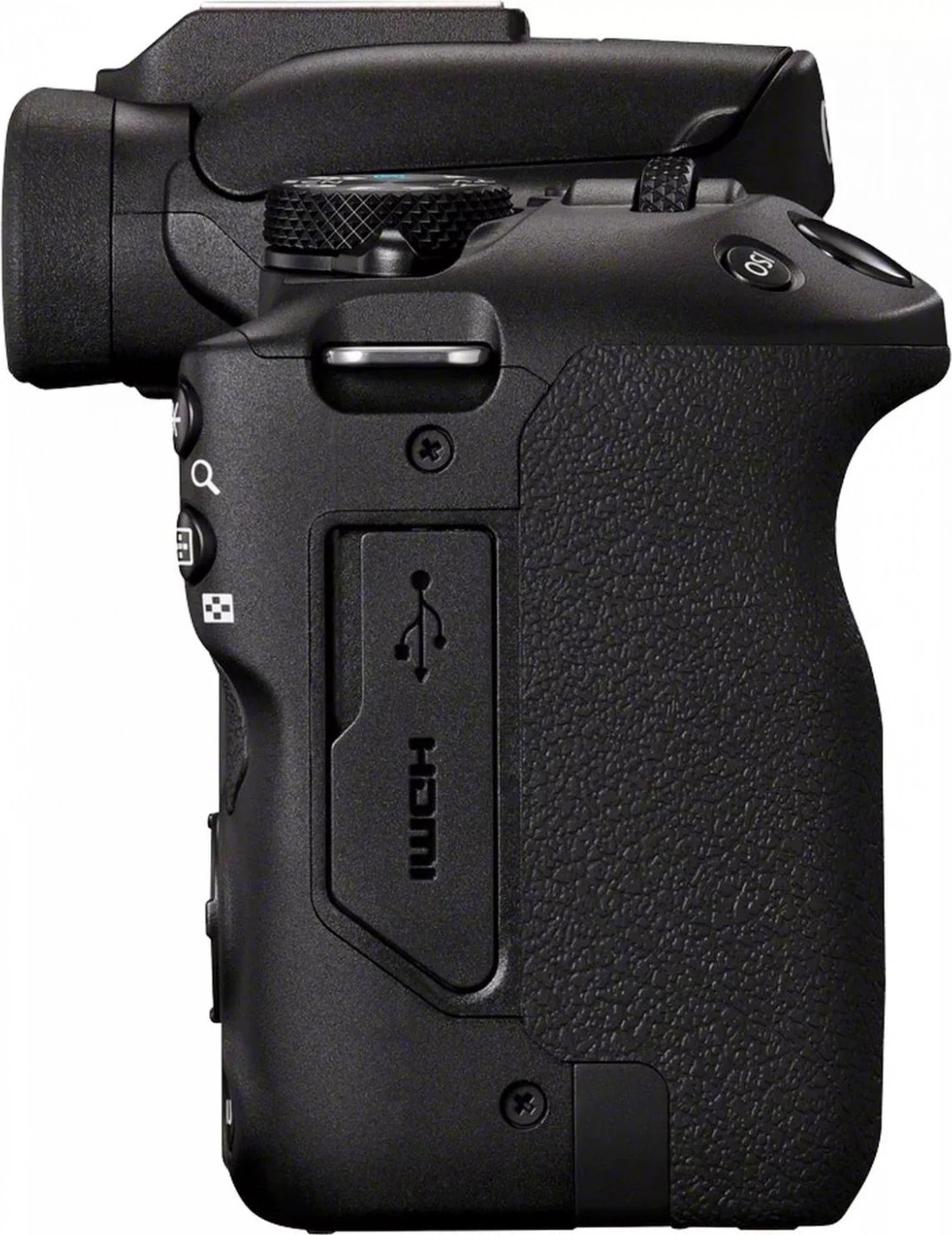 Kamerë Canon EOS R50, me objektiv RF-S 18-45mm IS STM dhe RF-S 55-210mm IS STM, e zezë