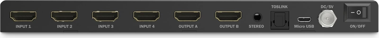 Switch HDMI Digitus 4x2 Matrix, 4K/30Hz, 4 hyrje, 2 dalje, i zi