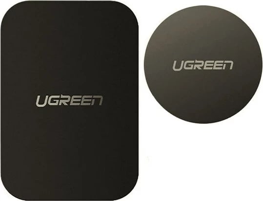 Pllaka metalike UGREEN LP123 për mbajtëse magnetike, 2 copë, e zezë