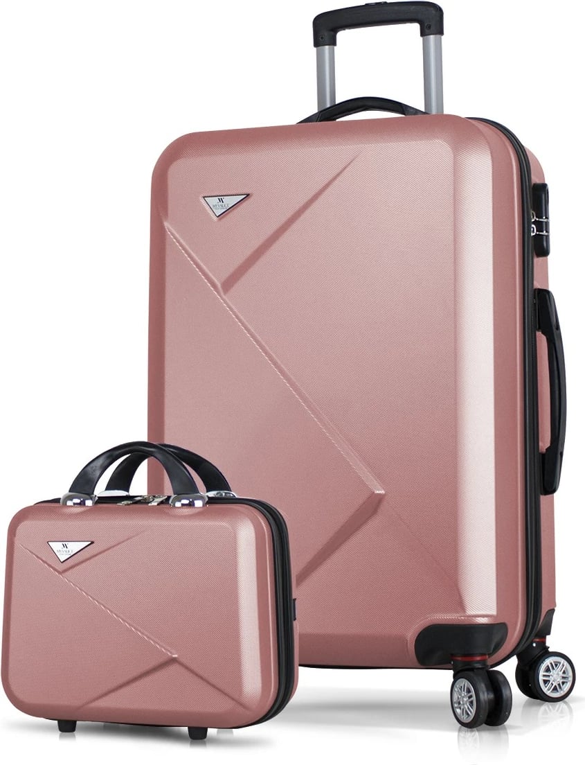 Set valixhesh (2 copë), Zoozie Bags, 8329, ngjyrë rozë e artë