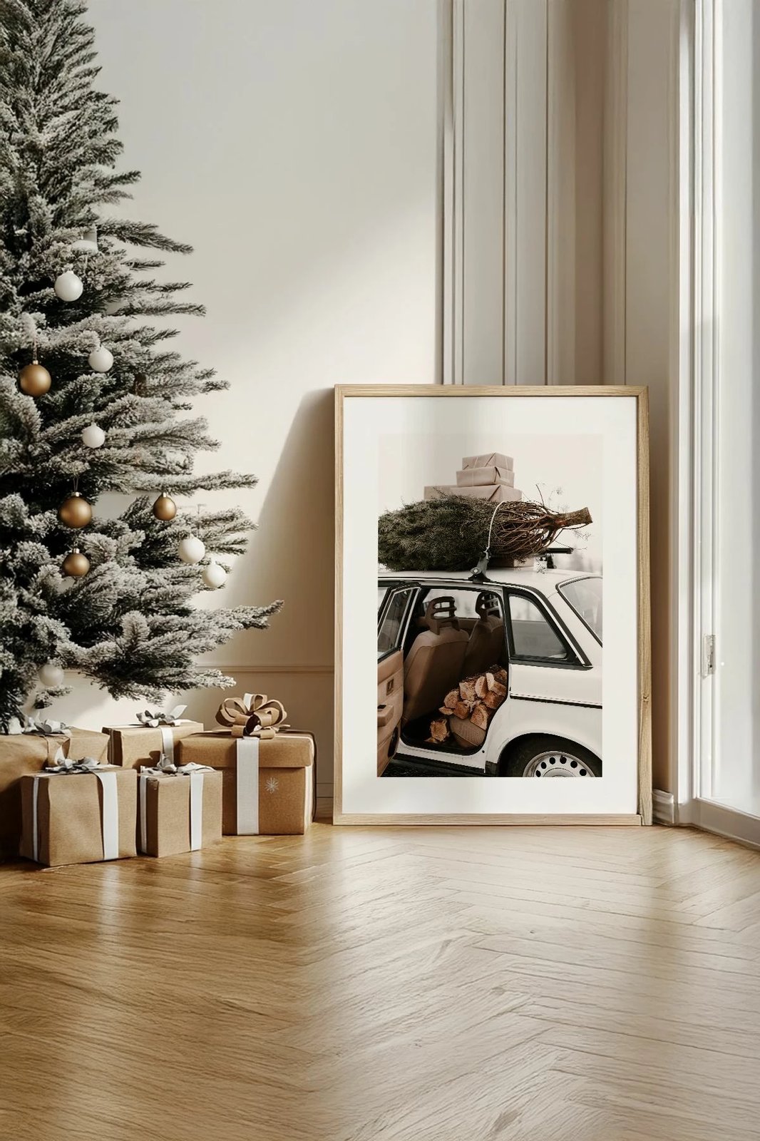 Pikturë dekorative me kornizë, shumëngjyrëshe, Wallity, Nwyearsngmdl74, 33x48cm