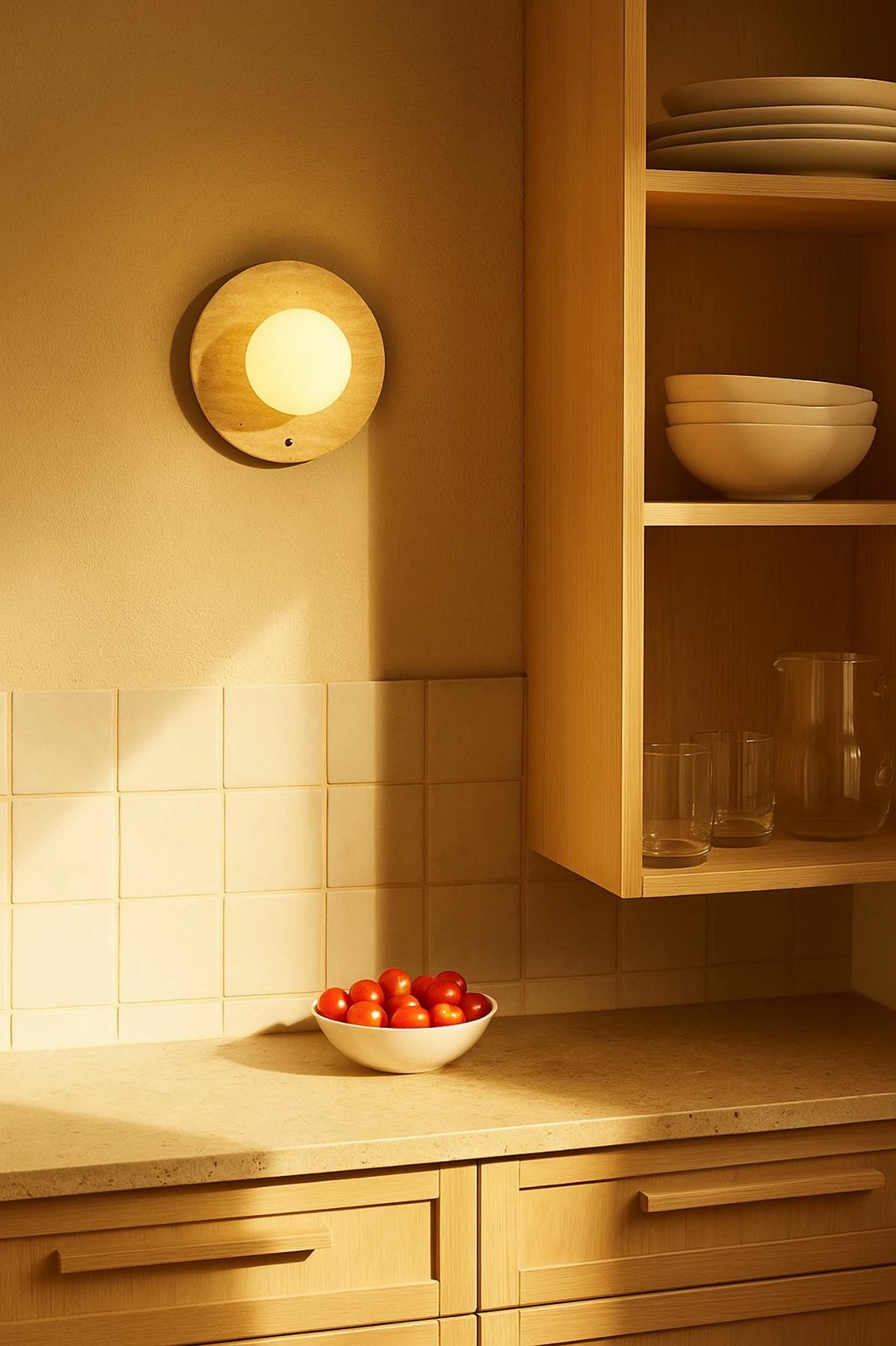 Llambë muri Opviq, Tor-Nun-D, ngjyrë bezhë dhe e bardhë