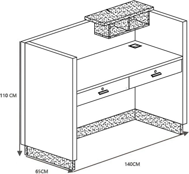 Banak pritjeje profesional Oscar, ngjyrë arre-antracit, 140x65x110cm