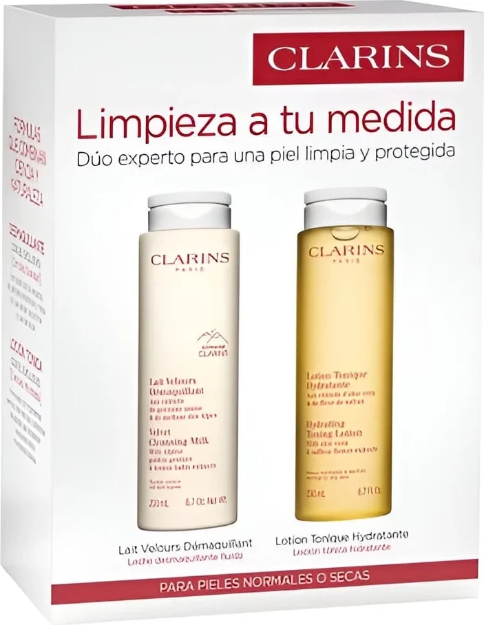 Set pastrimi fytyre Clarins për femra dhe meshkuj, për lëkurë normale dhe të thatë
