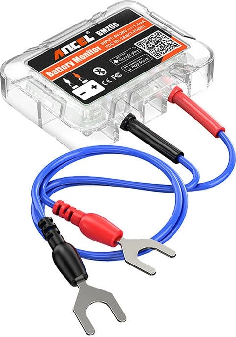 Tester/monitor baterie auto, Ancel BM200, Bluetooth 4.0, 6–20V DC (12V automjete)