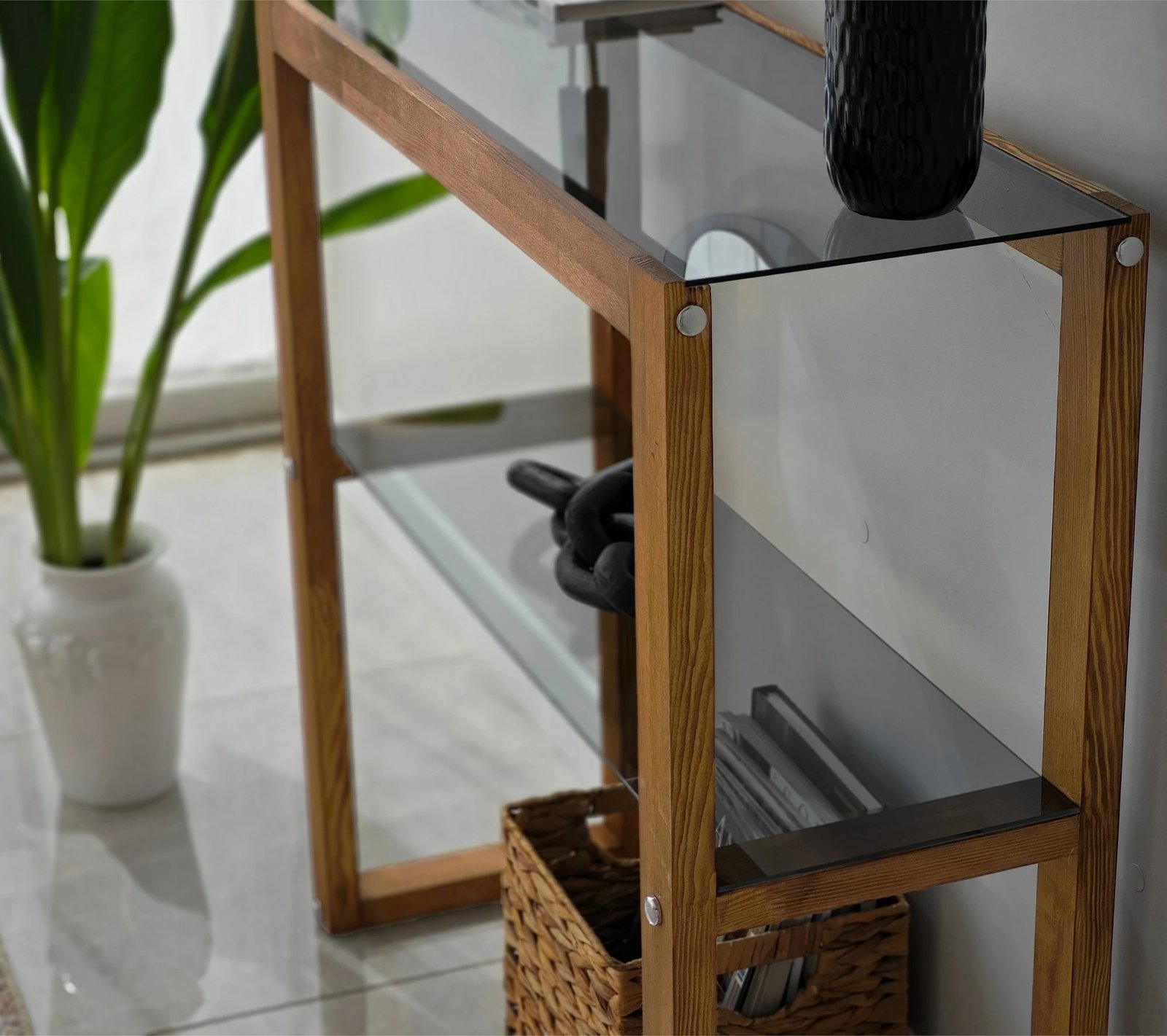 Komodë druri Skye Decor, ngjyrë arre, Via