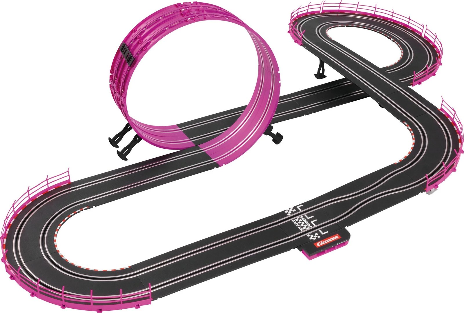 Set gare Carrera GO!!! Glamour Racing, 2 makina, pistë 4.9m, shumëngjyrësh
