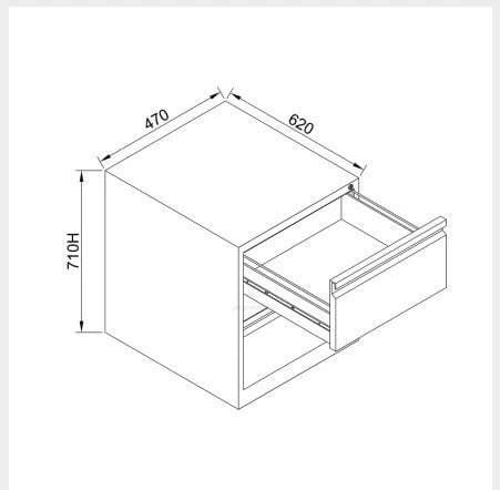 Kabinë dosjesh, ngjyrë e zezë, Skye Decor, Js1020Sı