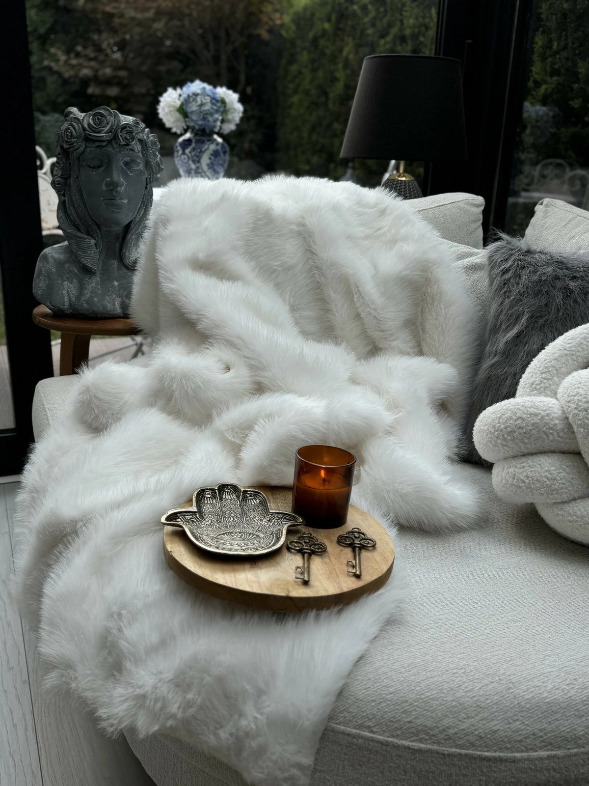 Mbulesë divani Evila Originals, Lolita, e bardhë, 75