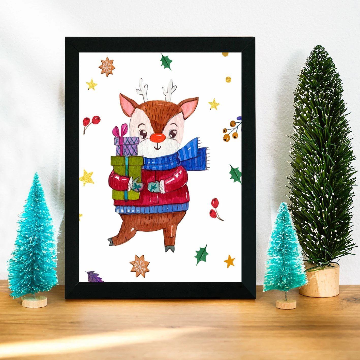 Pikturë dekorative me kornizë MDF, shumëngjyrëshe, Wallity, SC4947122, 24x29cm