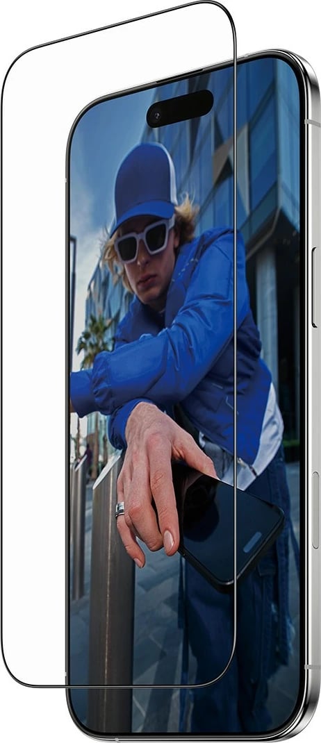 Xham mbrojtës PanzerGlass për iPhone Air, kornizë e zezë, UWF Fastfit