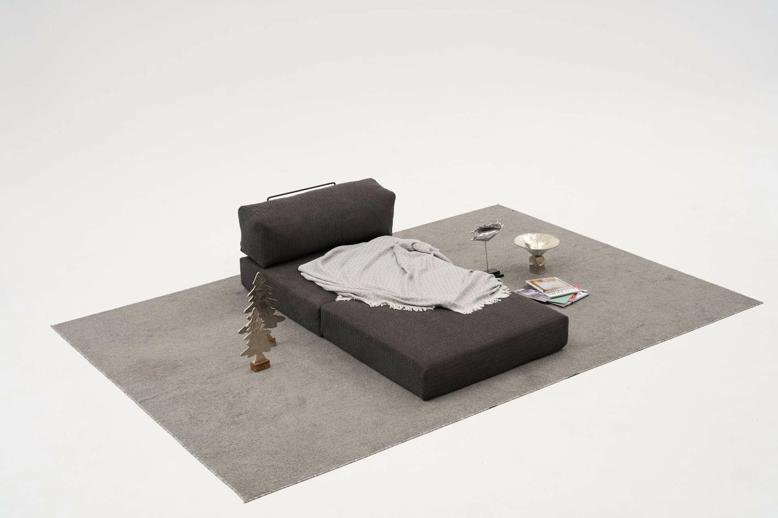 Kënd-sofë Comfort Mini, ngjyrë antracit, Atelier del Sofa